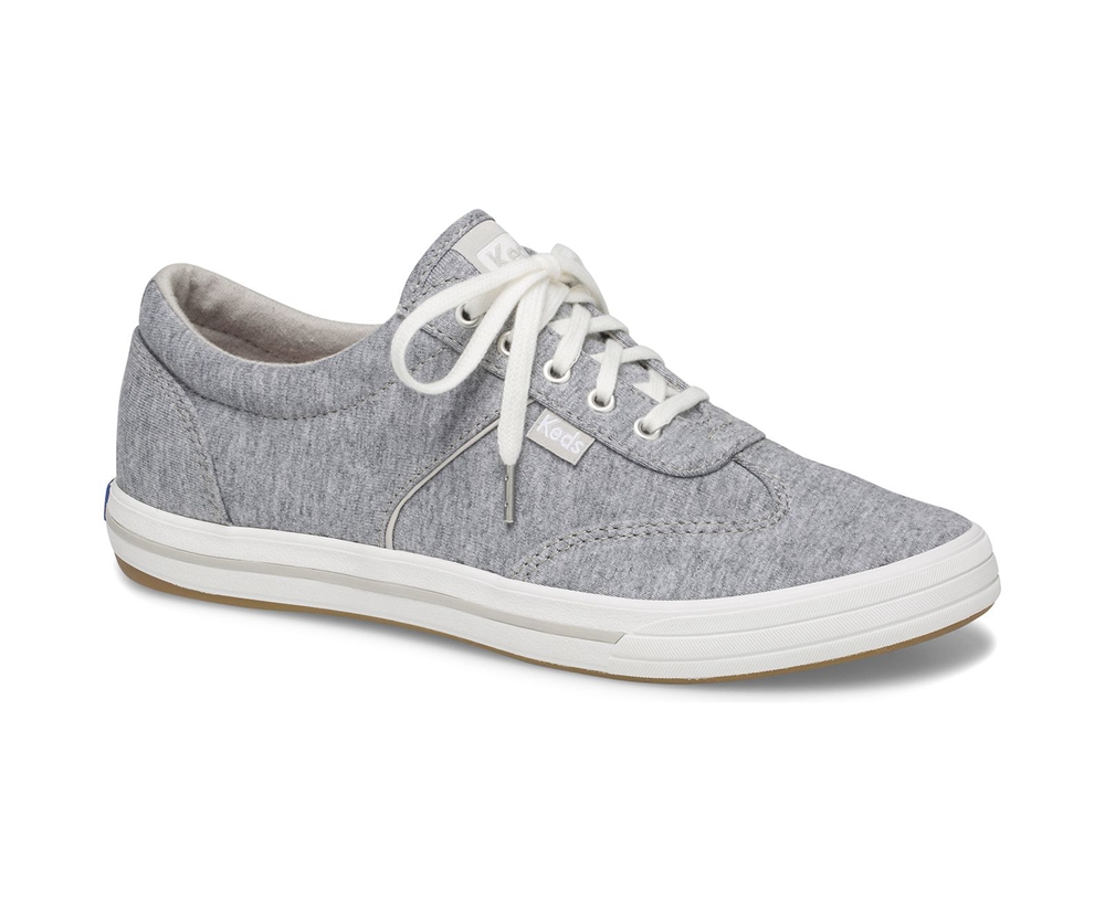 Womens Keds Sneakers - Courty Jersey - Grey - 8247-NBTIG